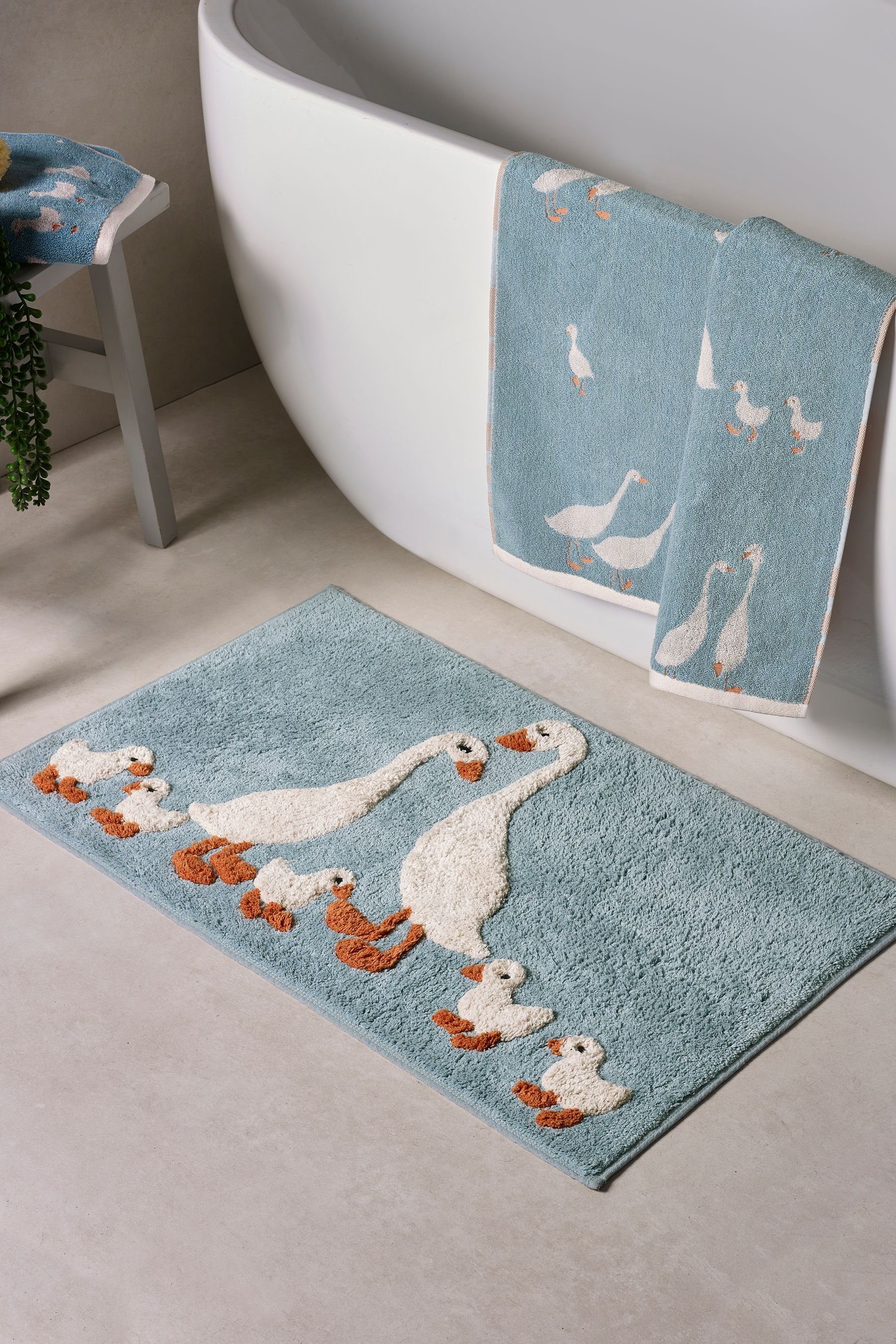 Next Badematte Badvorleger mit Gans und seinen Freunden, Höhe 80 mm, Baumwo günstig online kaufen