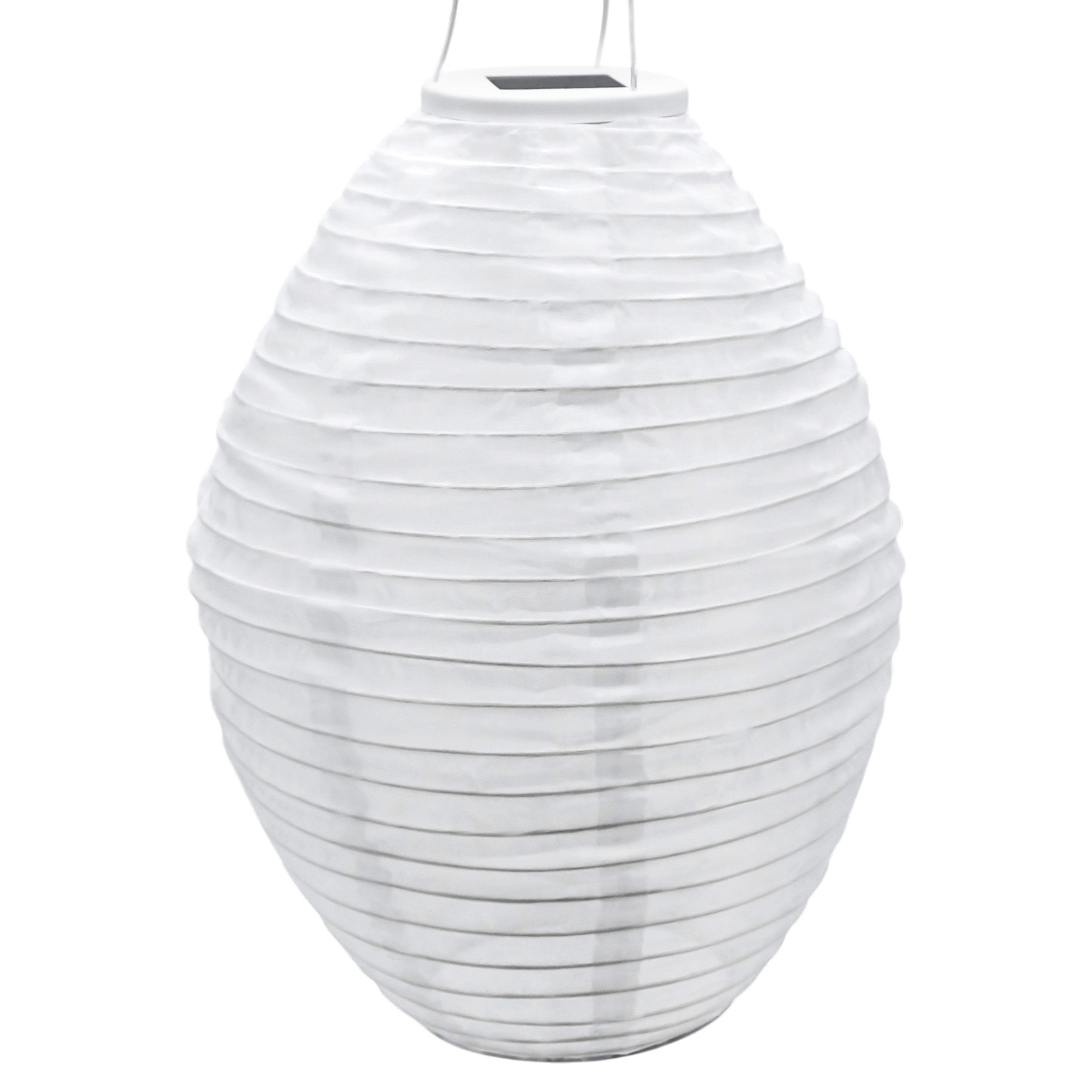 Spetebo LED Solarleuchte LED Solar Lampion - Garten Deko Beleuchtung warm weiß, Solar betrieben, LED fest integriert, warm weiß, Automatische Einschaltung bei D – Bild 5 von 5