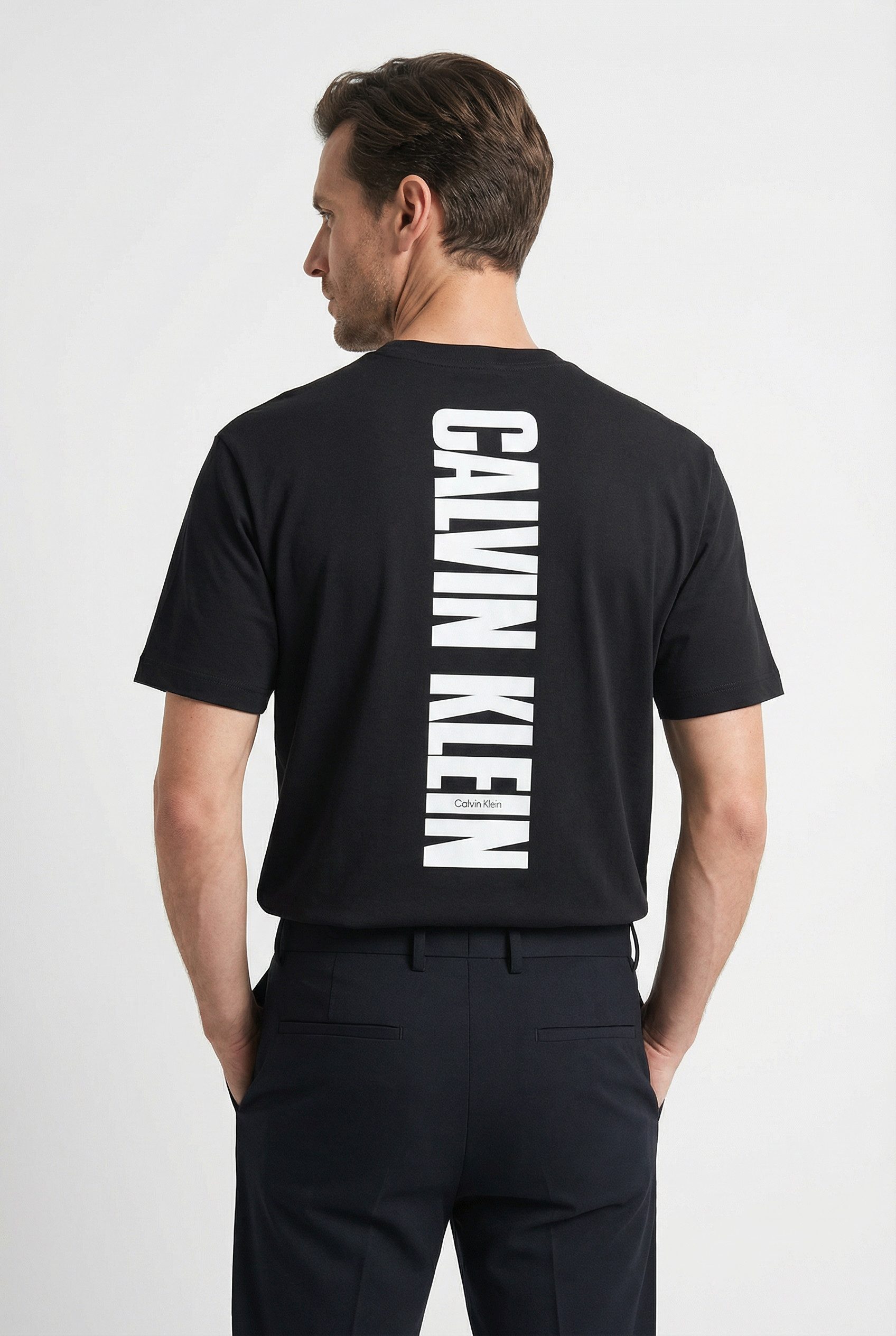 Calvin Klein Jeans T-Shirt VERT LOGO GRAPHIC CREW Regular fit mit Markenprint – Bild 3 von 5