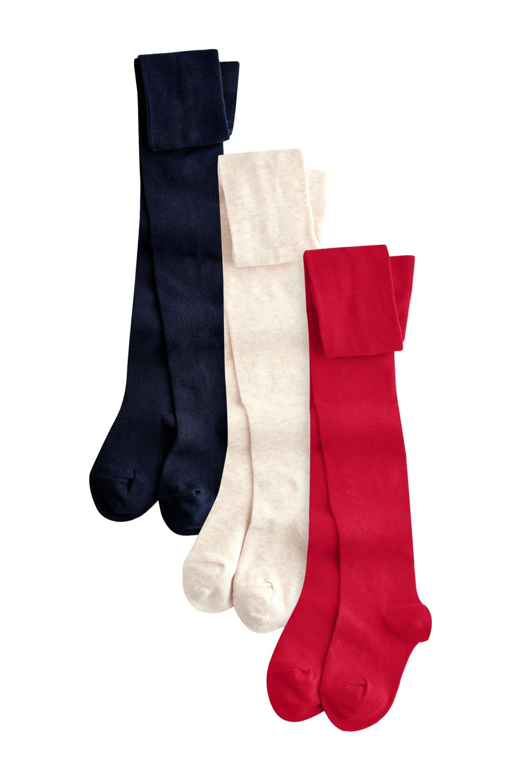 Next Strickstrumpfhose Strumpfhosen mit hohem Baumwollanteil, 3-er Pack (3 St)