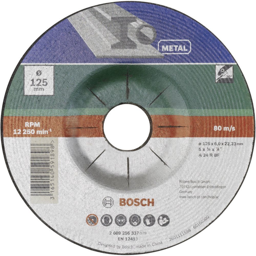 A Bosch Bosch Professional gekröpft Schruppscheibe 24 Schruppscheibe Accessories BF P 125.00 Ø 2609256337 mm Durchme,