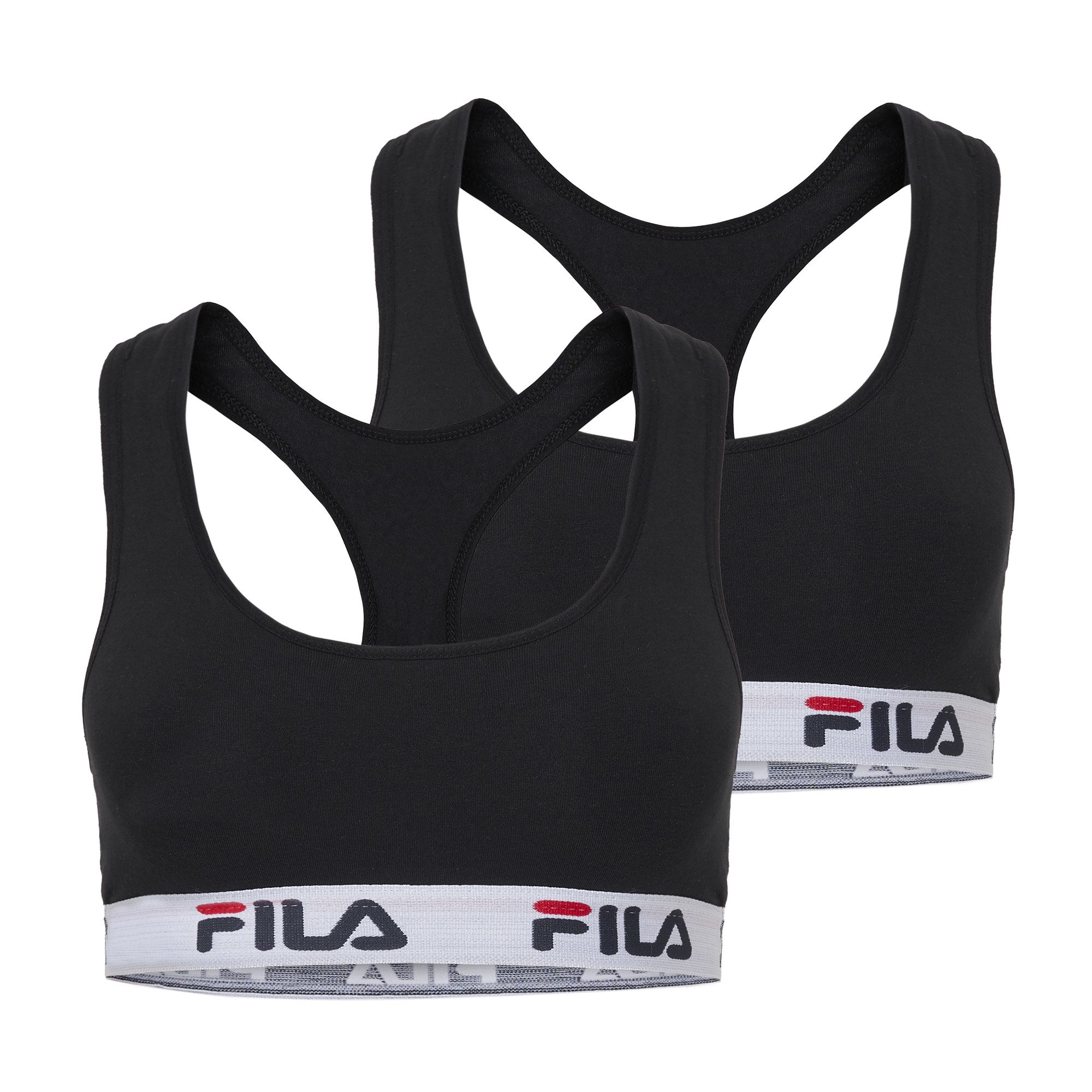 Fila Bustier WOMAN BUSTIER (2er Pack) ohne Polsterung und ohne Bügel, Racerbackrücken