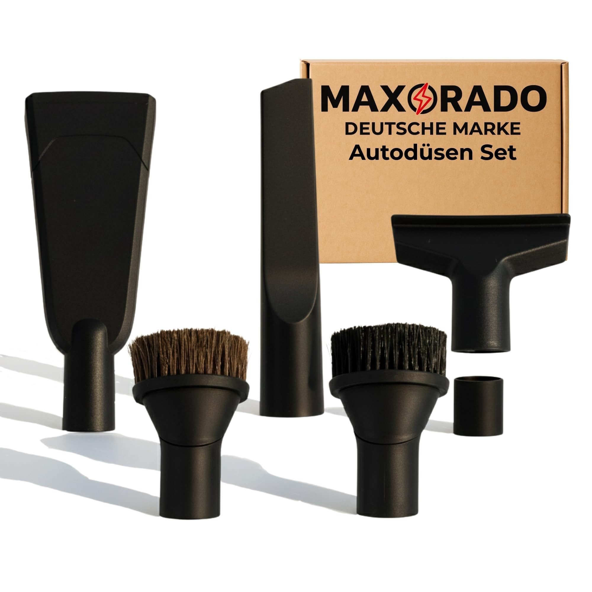 Maxorado Staubsaugerdüsen-Set Auto Staubsauger Düsen passend für Bosch Siemens Miele Kärcher Einhell, Aufsatz Düse Bürste Zubehör PKW