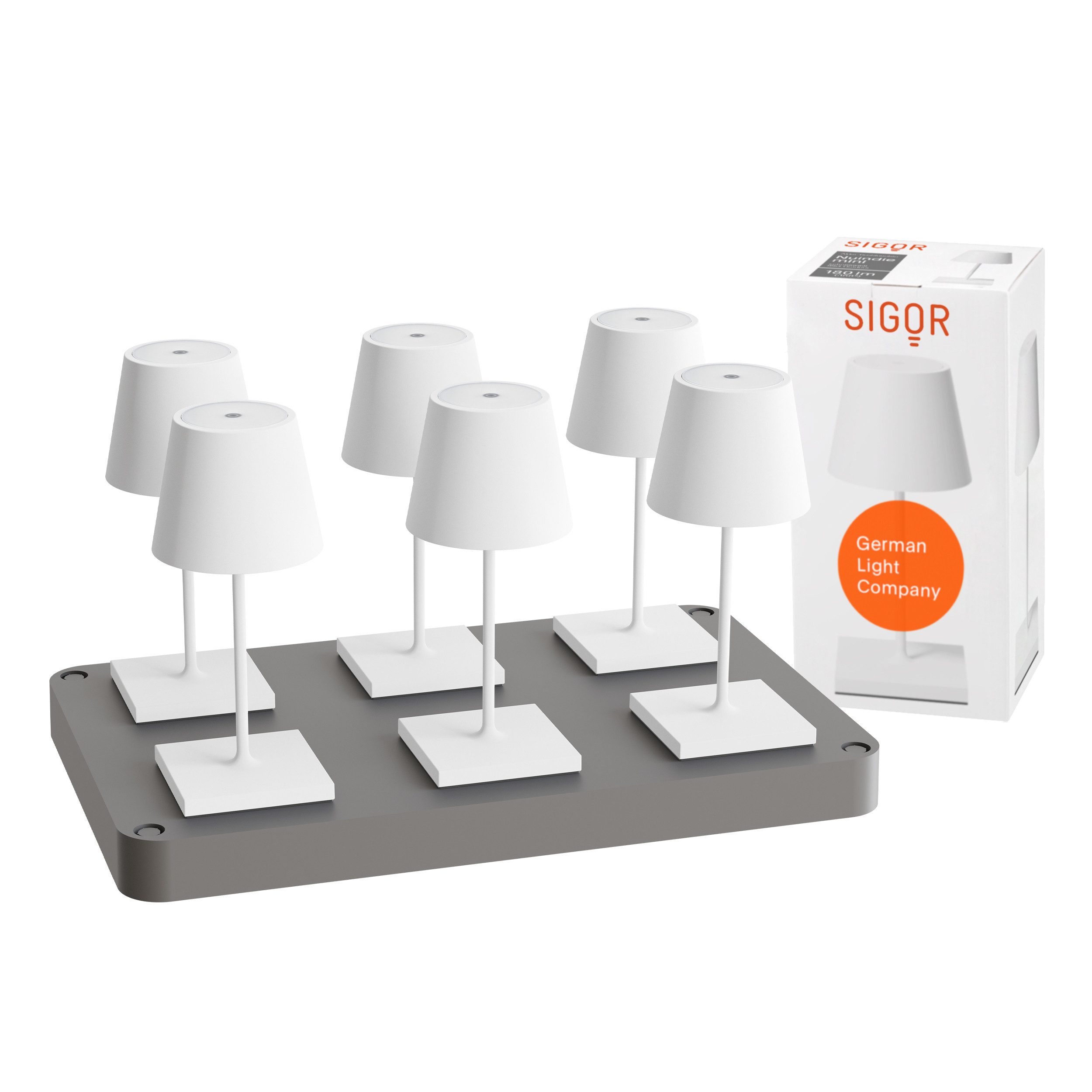 SIGOR LED Tischleuchte, Dimmbar, LED fest integriert, 2.700 + 2.200 K