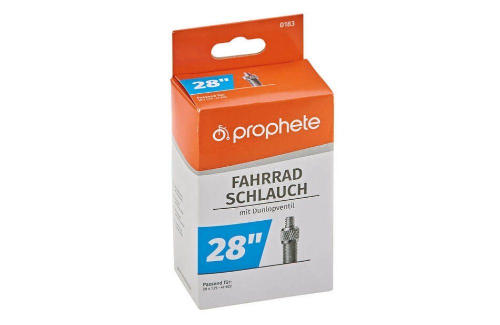 Prophete Fahrradschlauch Prophete Fahrradschlauch Ersatzschlauch 28x1,75  47-622 Dunlopven. 0183, (1-St)