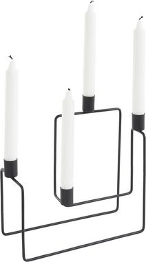 andas Kerzenhalter Draht, Adventsleuchter (1 St), für Stabkerzen, 4-flammig, aus Metall, Höhe ca. 24 cm