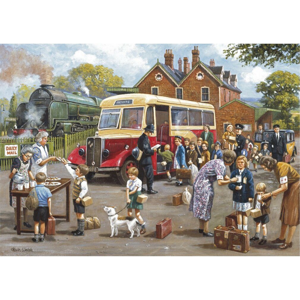 GIBSONS Puzzle Puzzle Evacuees 4x500 Teile, Puzzleteile