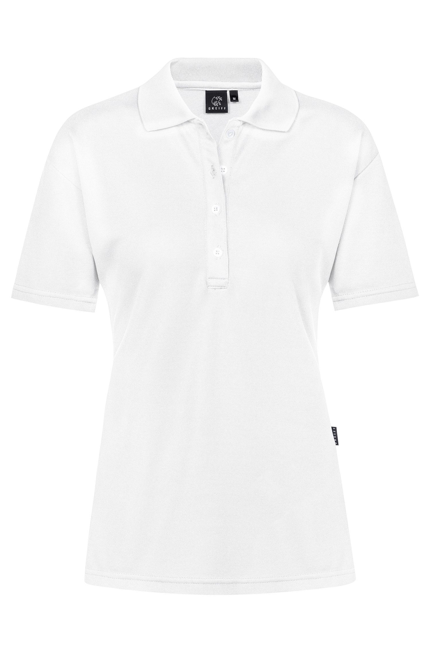 GREIFF Poloshirt Greiff SHIRTS Damen Poloshirt Kurzarm Polokragen Regular-Fit Weiß