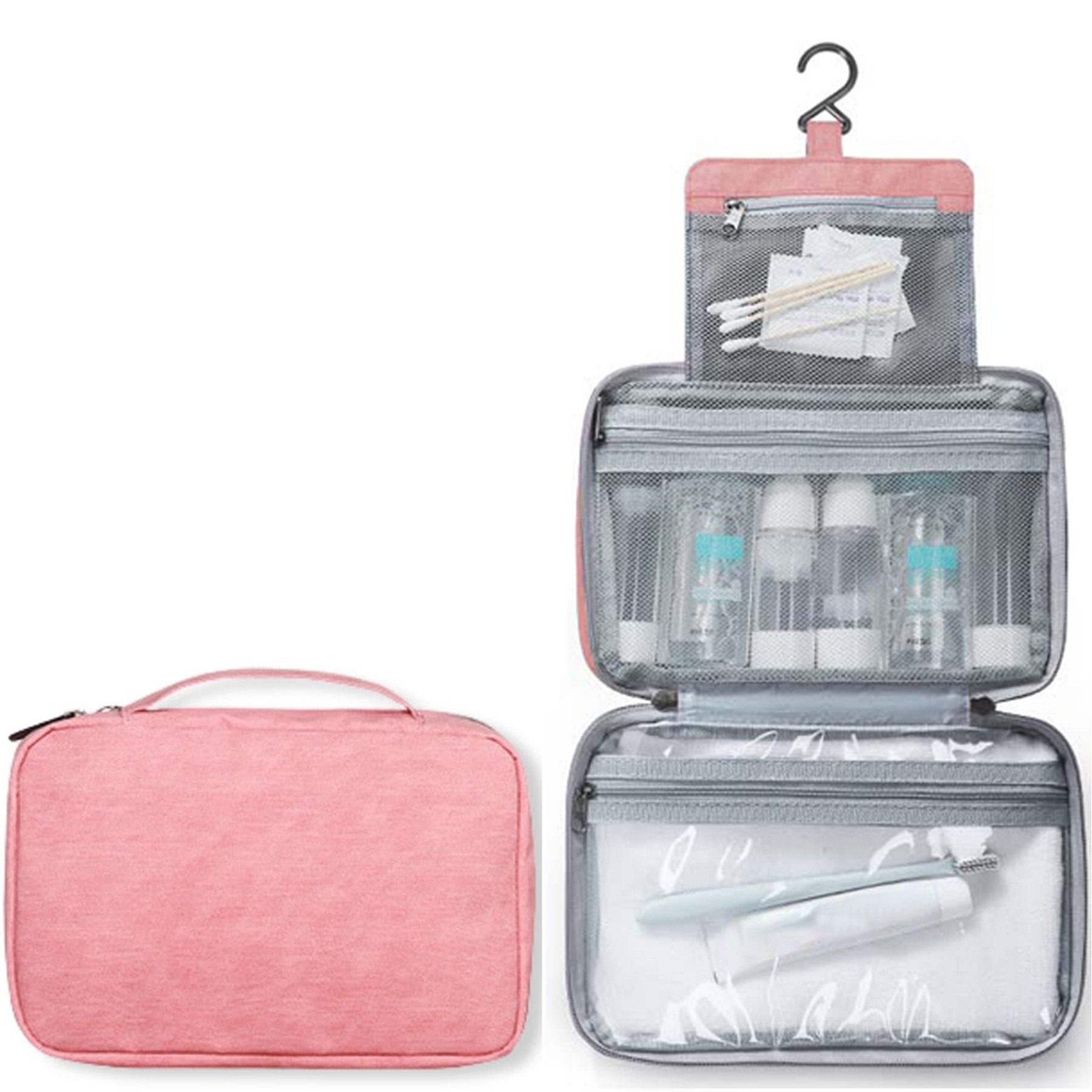 Keyura Kulturbeutel Kulturtasche zum Aufhängen,Faltbarer Reise Kulturbeutel mit Tragegriff (kulturbeutel kinder, waschtasche, Waschbeutel, Herren, Damen, Multifunktionale Toilettentasche, platzsparende Kosmetiktasche), Tragbare Kosmetiktasche Aufbewahrungs- oder Kulturtasche für unterwegs