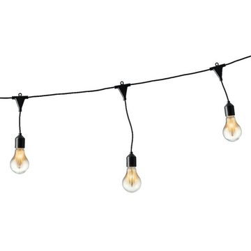 MARELIDA LED-Lichterkette 20 Filament Glühbirnen Party Garten Außen koppelbar bis 100LED 9,5m, 20-flammig