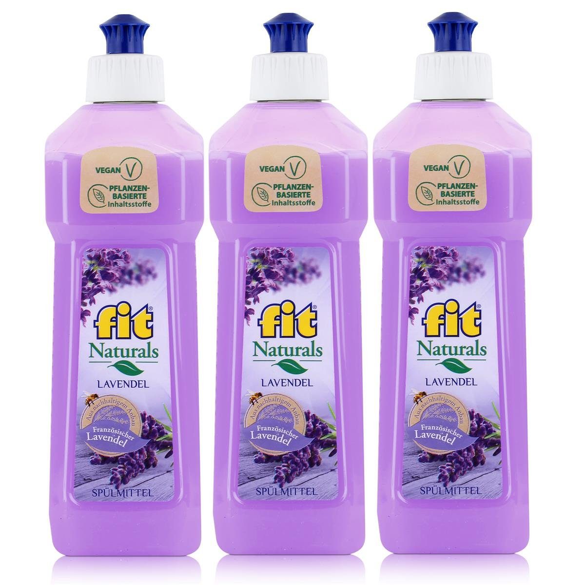 FIT fit Spülmittel Naturals Lavendel 500ml - Französischer Lavendel (3er P Geschirrspülmittel