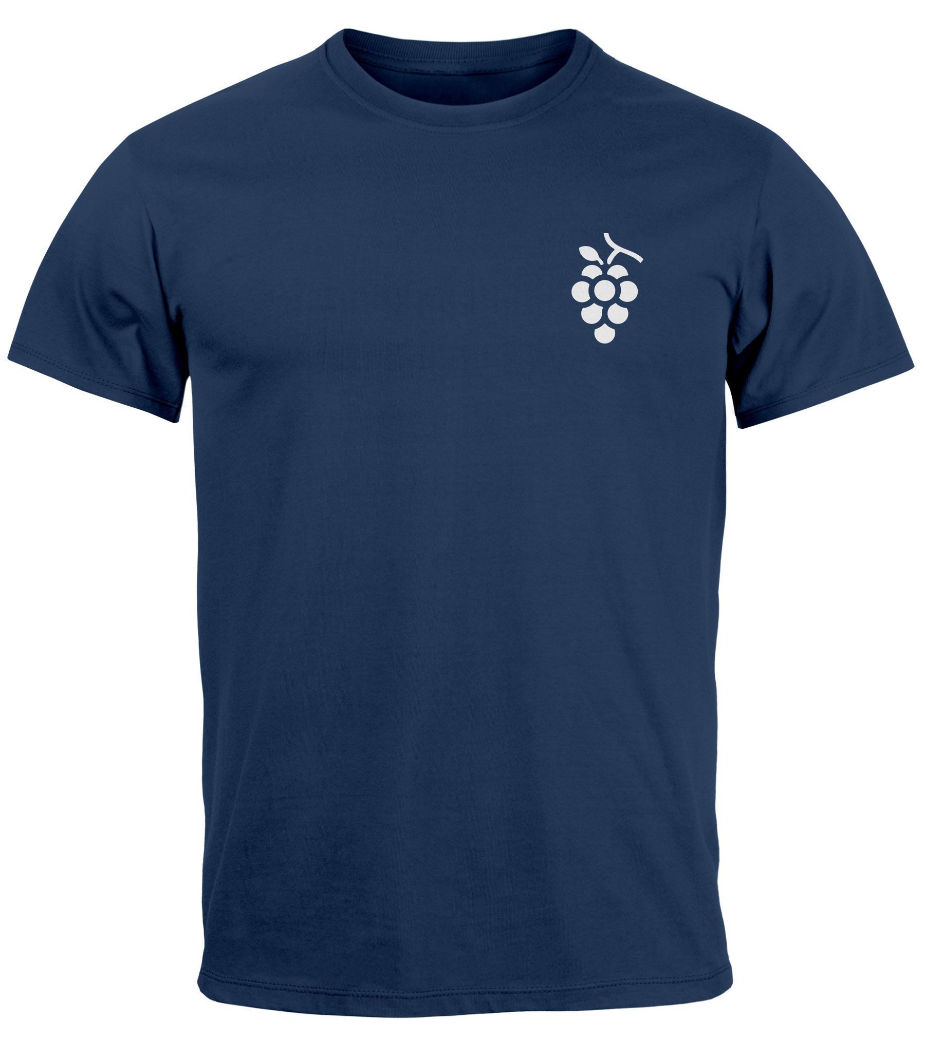 Neverless Print-Shirt Herren T-Shirt Wein Schorle günstig online kaufen