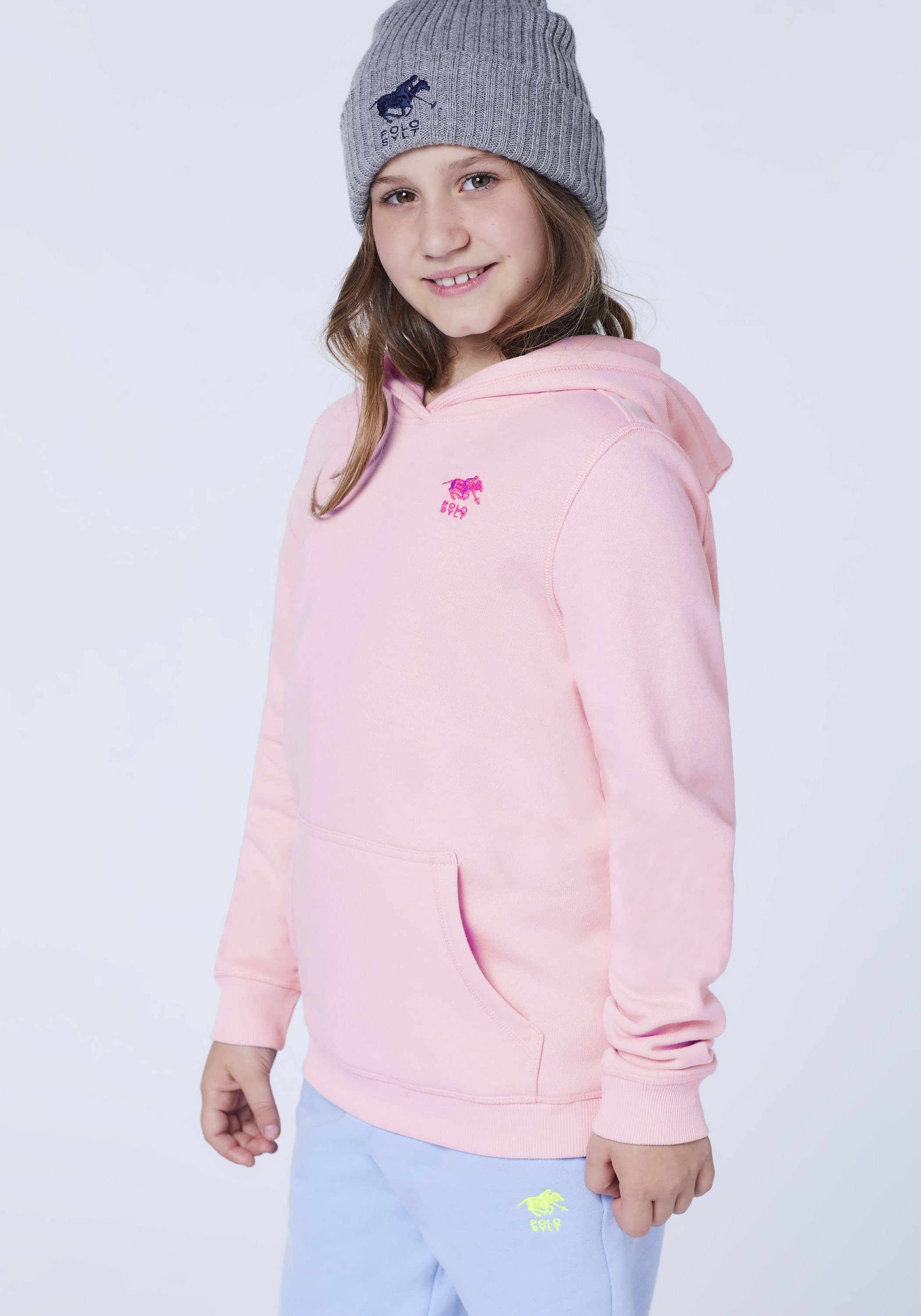 Sweatshirt mit Lady Polo Label-Stitching 13-2806 Sylt Pink