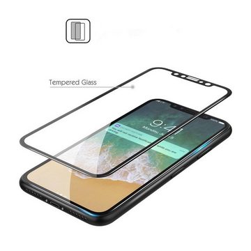 CoverKingz Schutzfolie Display Schutzglas für Apple iPhone X/Xs 9H Hartglas Full Covered