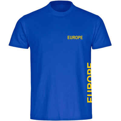 multifanshop T-Shirt Herren Europe - Brust & Seite - Männer