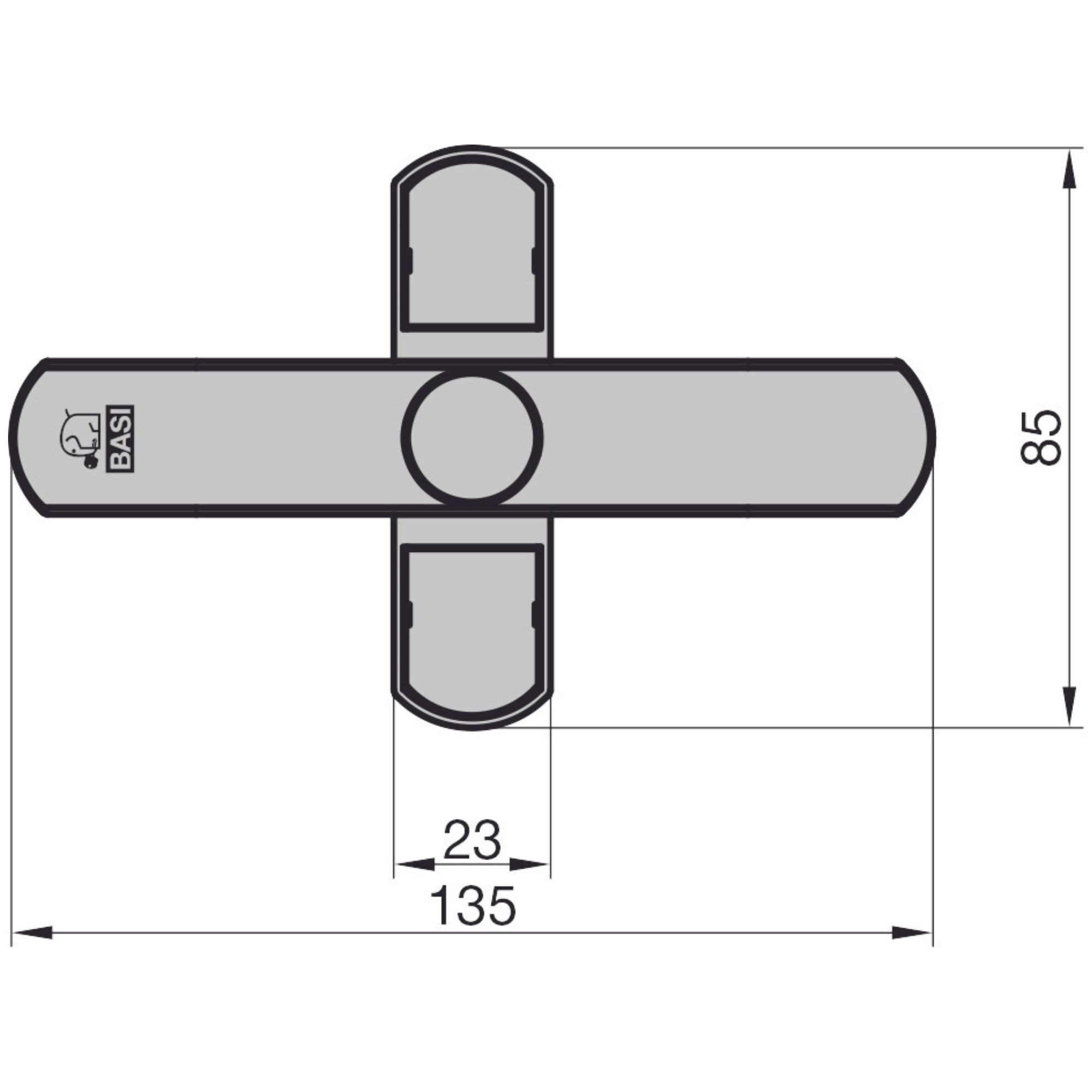 BASI Fensterzusatzschloss Fenstersicherung (Spar-Set, 1 St), 2-flügelige Fenster, Sperrbügel, Druckknopfsicherung, Weiß, 1 Stück