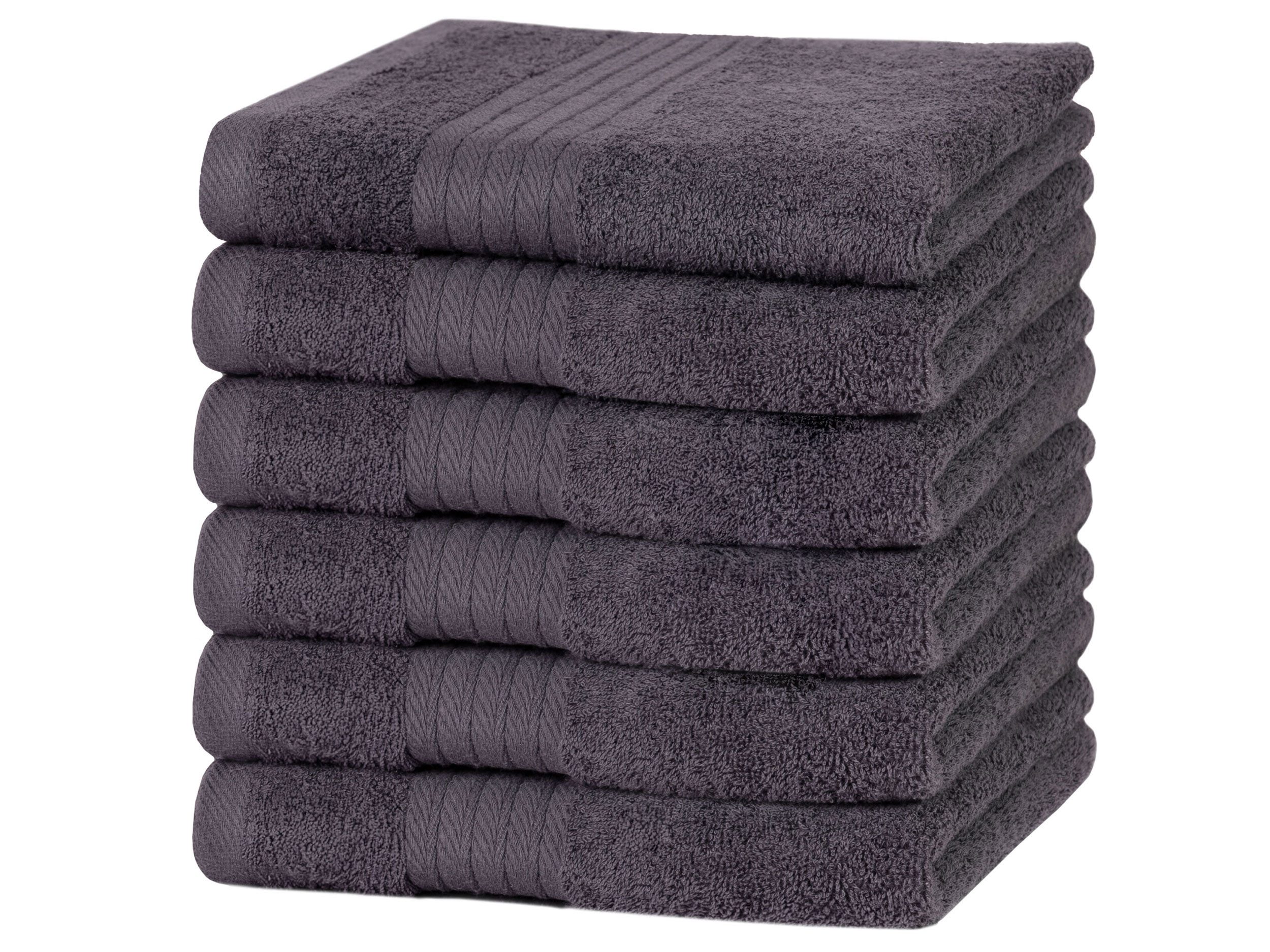 ZOLLNER Handtücher, Walkfrottier (6-St), 50 x 70 cm, 100% Baumwolle, vom Hotelwäschespezialisten