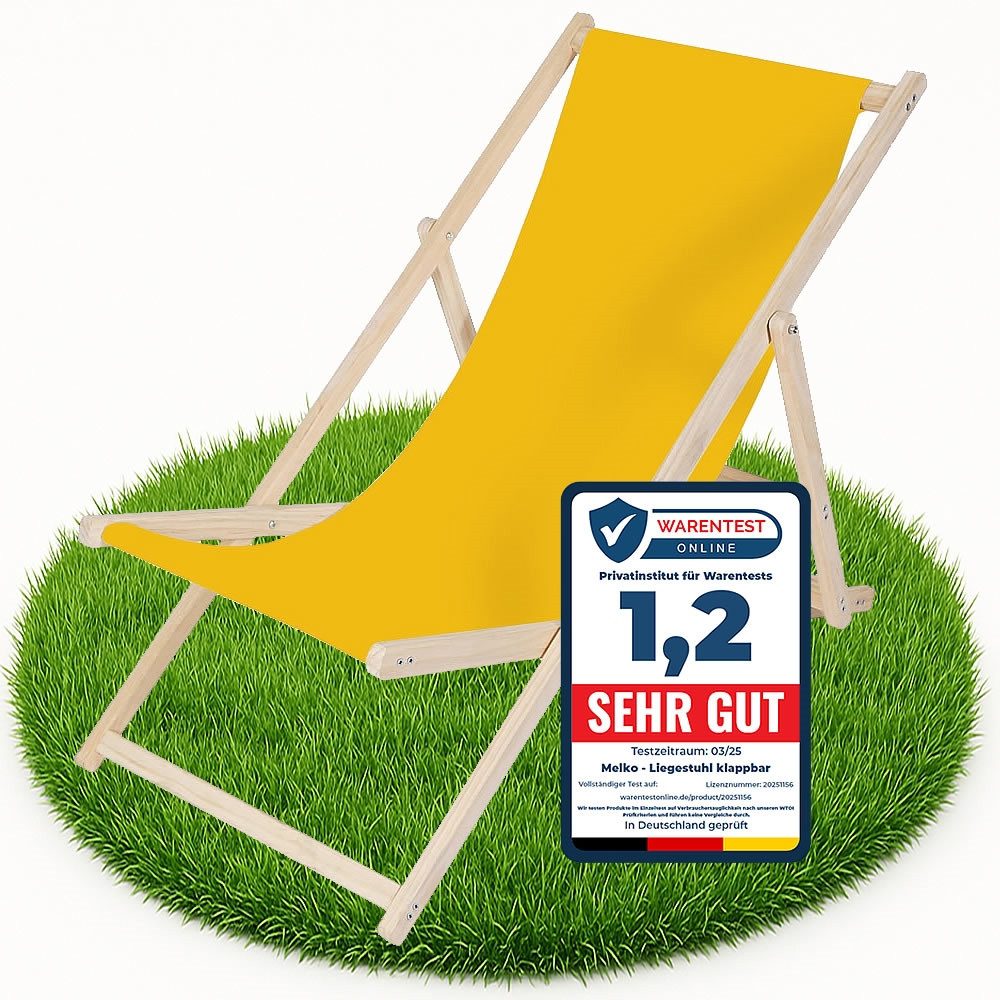 Melko Gartenstuhl Strandliege Liegestuhl Gartenliege Holz günstig online kaufen