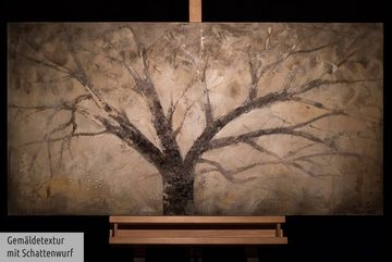 KUNSTLOFT Gemälde Der weise Baum 120x60 cm, Leinwandbild 100% HANDGEMALT Wandbild Wohnzimmer