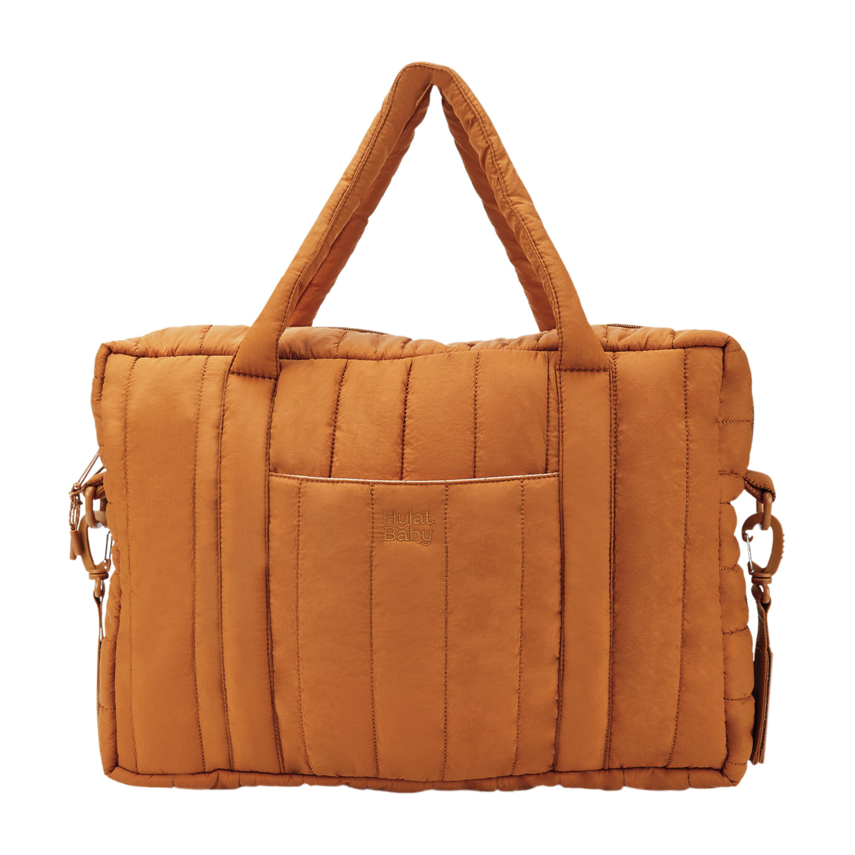 Wickeltasche Wickeltasche - gesteppte Tasche für Windeln und Kindersachen - Braun