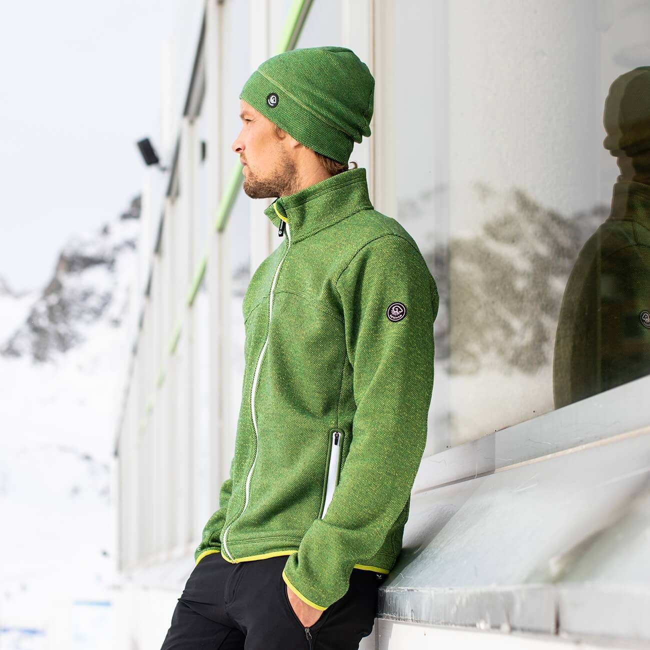 Giesswein Strickmütze Slouch Merinowolle Hohes Eis Unisex