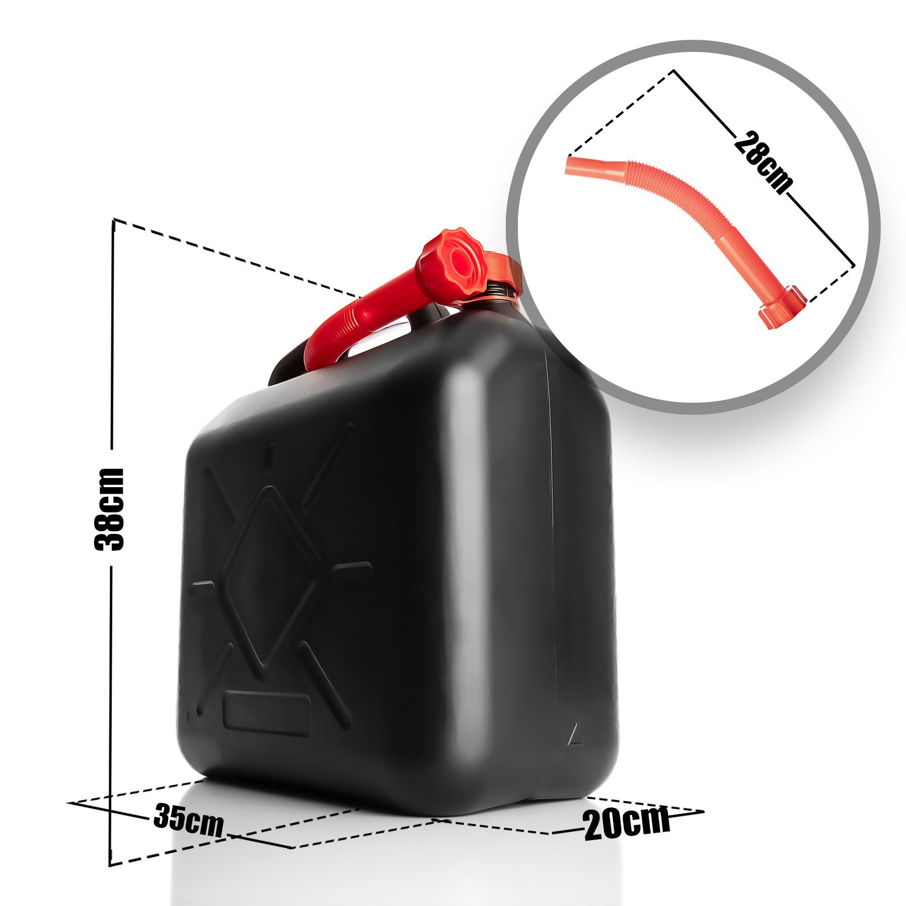 BigDean Benzinkanister Kraftstoffkanister 20L Benzin & Diesel UN-Zulassung (Set, 1 St., Kraftstoffkanister), Kraftstoffkanister, UN-Zulassung, Benzin, Diesel, AdBlue, Öl