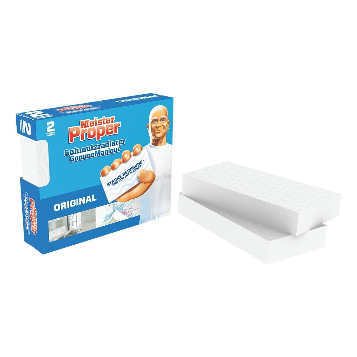 MEISTER PROPER Schmutzradierer Express Original Schmutzradierer (2er Pack Radierschwämme)