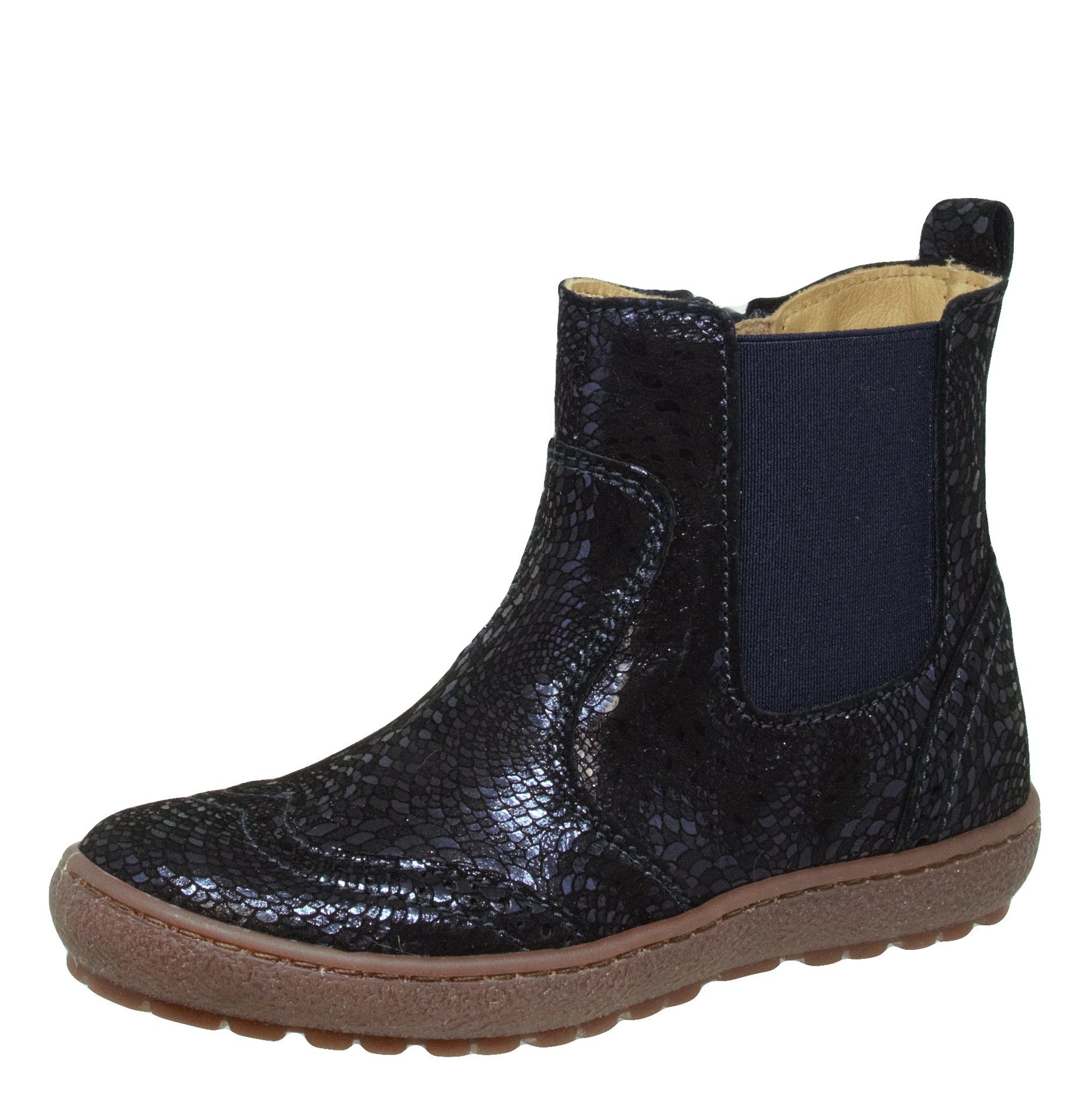 Bisgaard Bisgaard 50702 Meri Mädchen Chelsea Boots Stiefeletten  Schnürstiefelette, Blau (Navy Swirl 614)