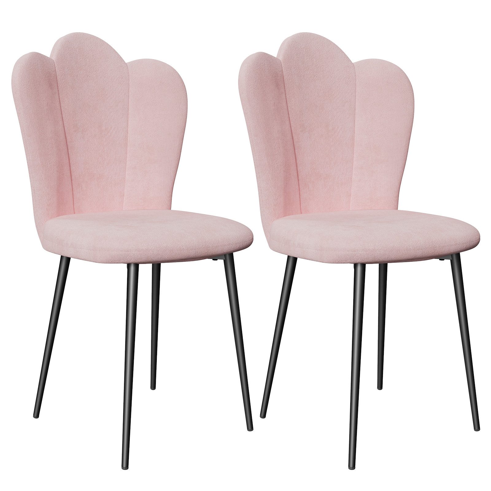 JEOBEST Esszimmerstuhl Polsterstuhl - Wohnzimmerstuhl - Sitzfläche aus Samt - Elegant, (2 St.Velvet.Designstuhl.Stabil.Komfortabel) Loungesessel, Metallbeine