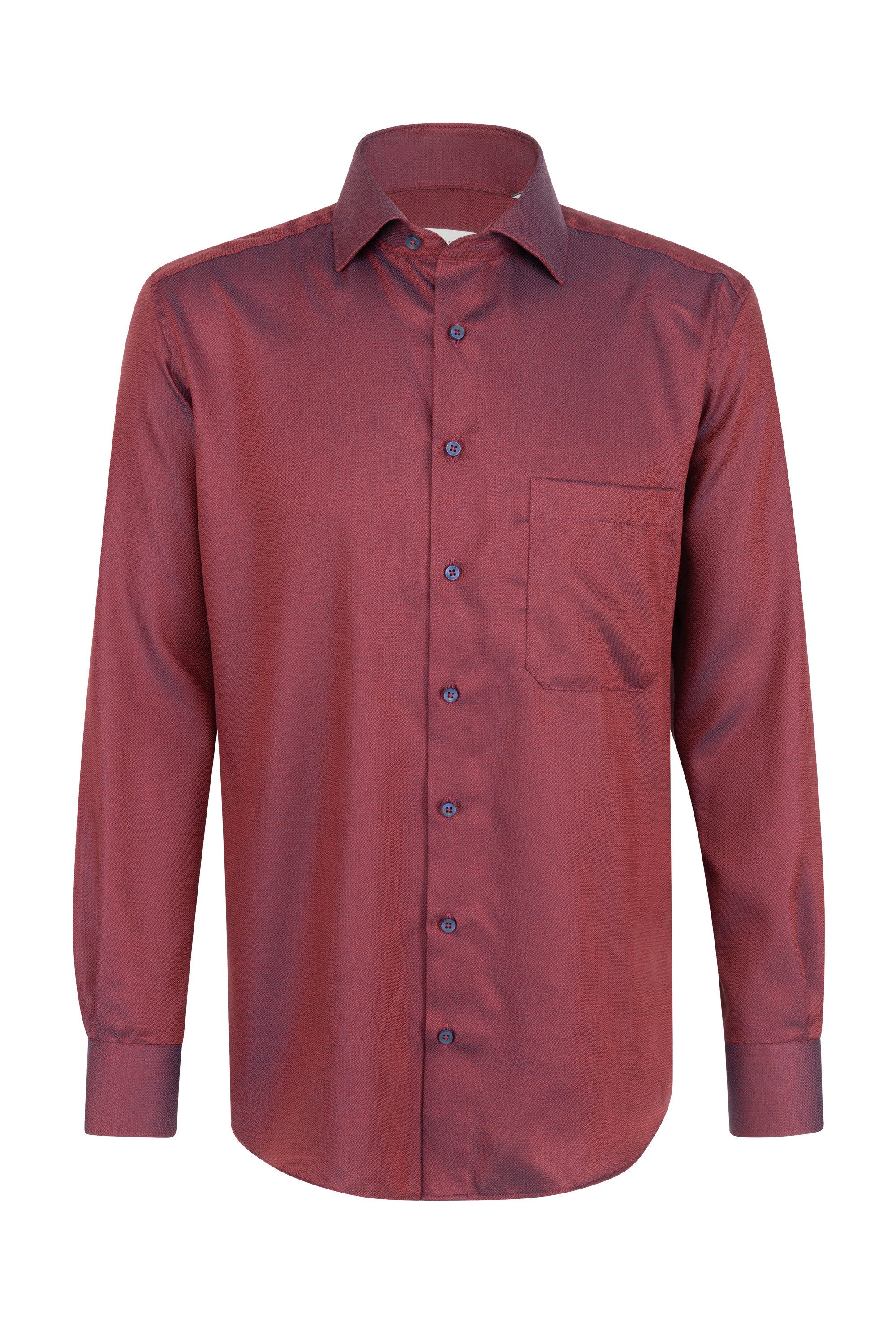 Eterna Businesshemd ETERNA COMFORT FIT Langarm Hemd bordeaux strukturiert 3475-59-E19K