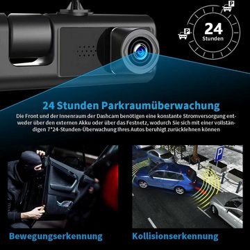 yozhiqu 1080P Doppelobjektiv-Auto-Dashcam-Recorder, G-Sensor Dashcam (Erfassung von Vorder- und Rückansicht mit G-Sensor für automatische)