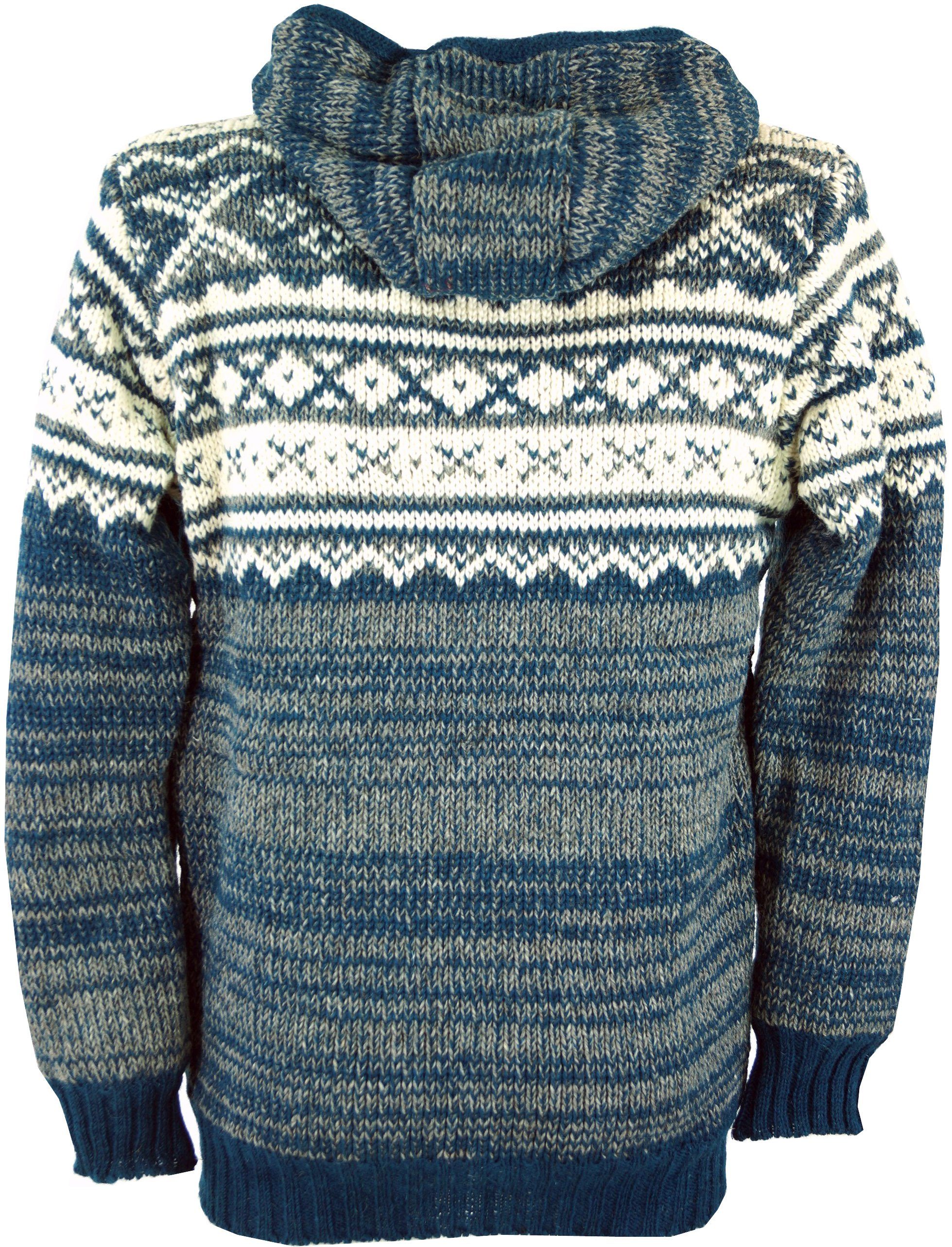Guru-Shop Strickjacke Unisex Strickjacke mit Norwegermuster,.. alternative Bekleidung – Bild 3 von 4