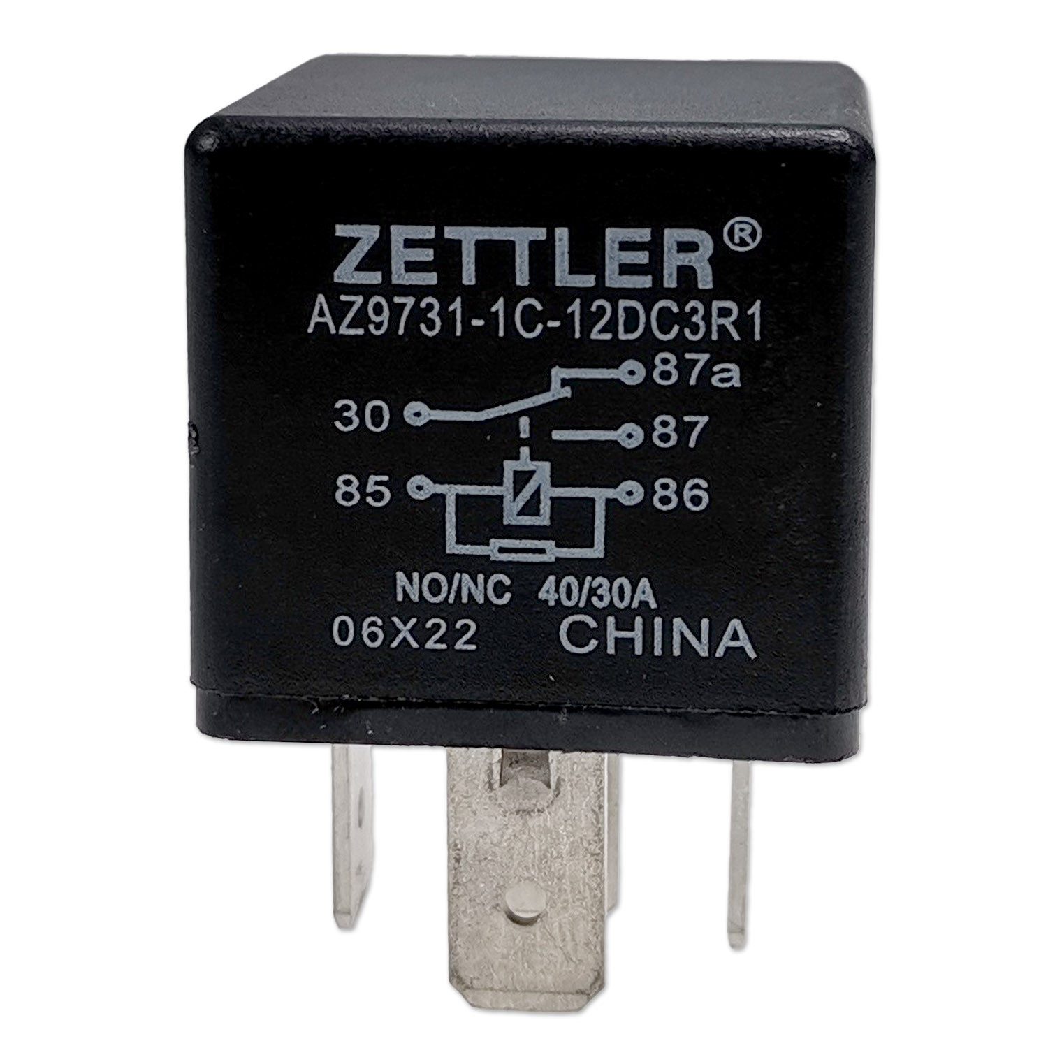 Impulse Innovation Kfz-Relais Relais Mini, 5-polig, Wechsler (CO), 12V, 40/30A, mit Widerstand, (1-St)