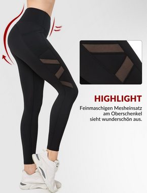 Yvette Leggings Damen Sporthose mit Mesh Tasche high waist, E110494A21