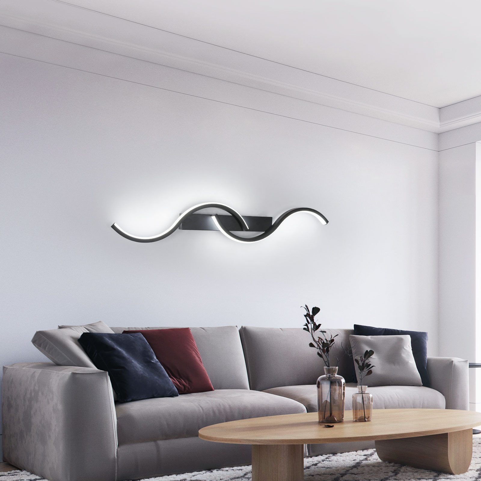 Riserva LED Wandleuchte Weißes Licht Wandlampe,12W LED Lampe,Augenschutz,Energieeinsparung