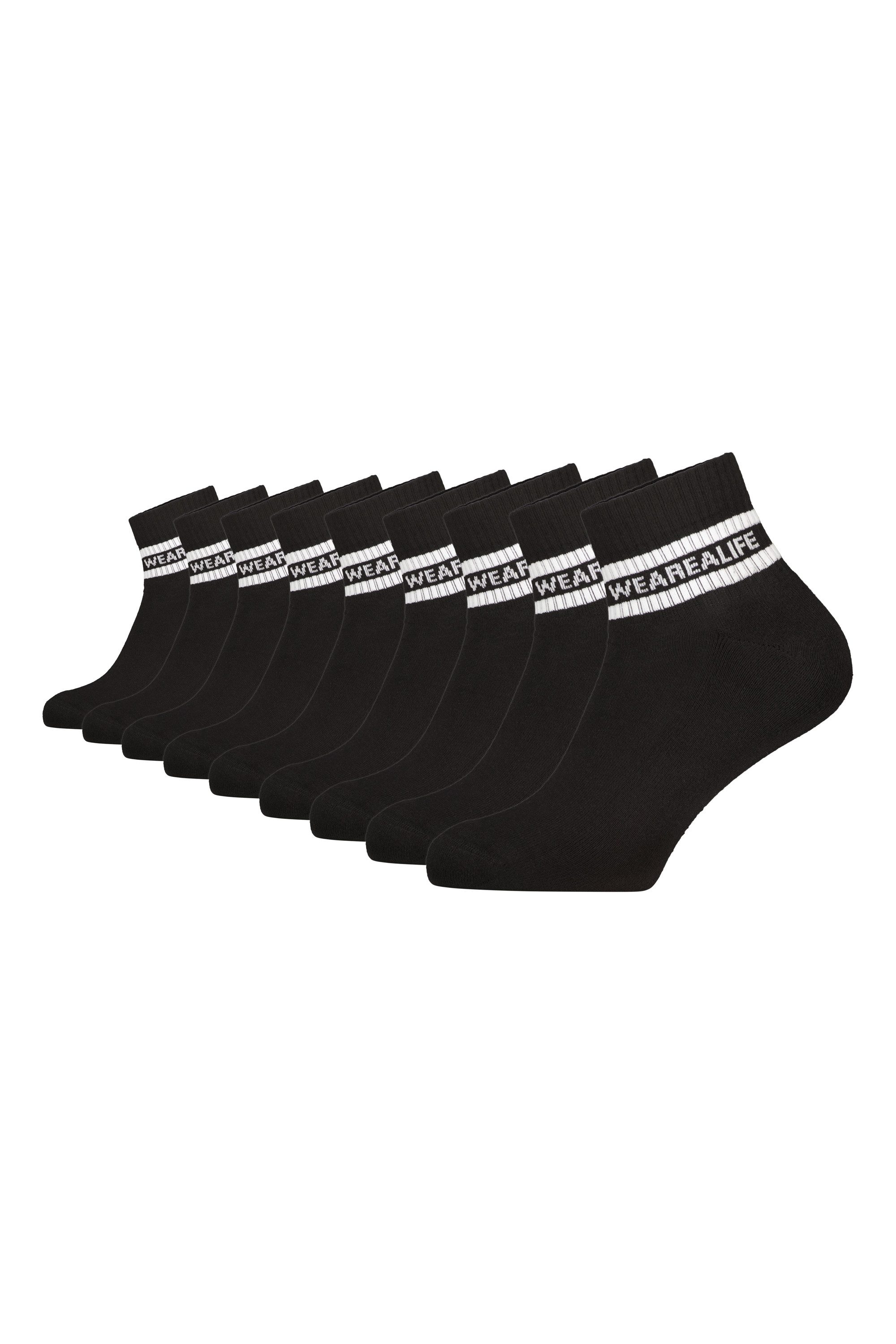 Alife & Kickin Sneakersocken Herren 9 PACK - EnnyAK Sneakersocken, Socken (Spar-Set) Sneakersocken knöchelhoch mit Streifen, aus Baumwolle mit weichem Bund