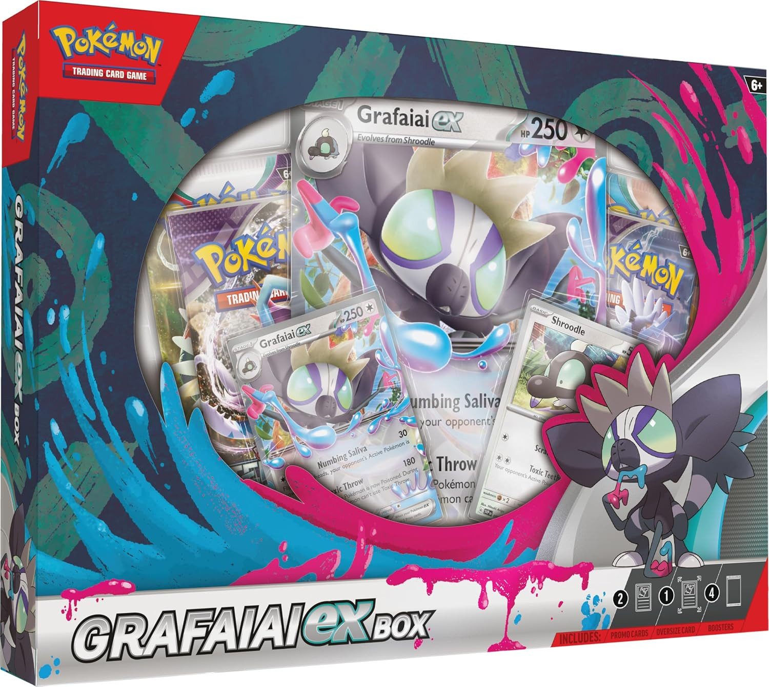 POKÉMON Sammelkarte TCG Scarlet & Violet Grafaiai-ex Box Englisch, Includes 4 Booster Packs