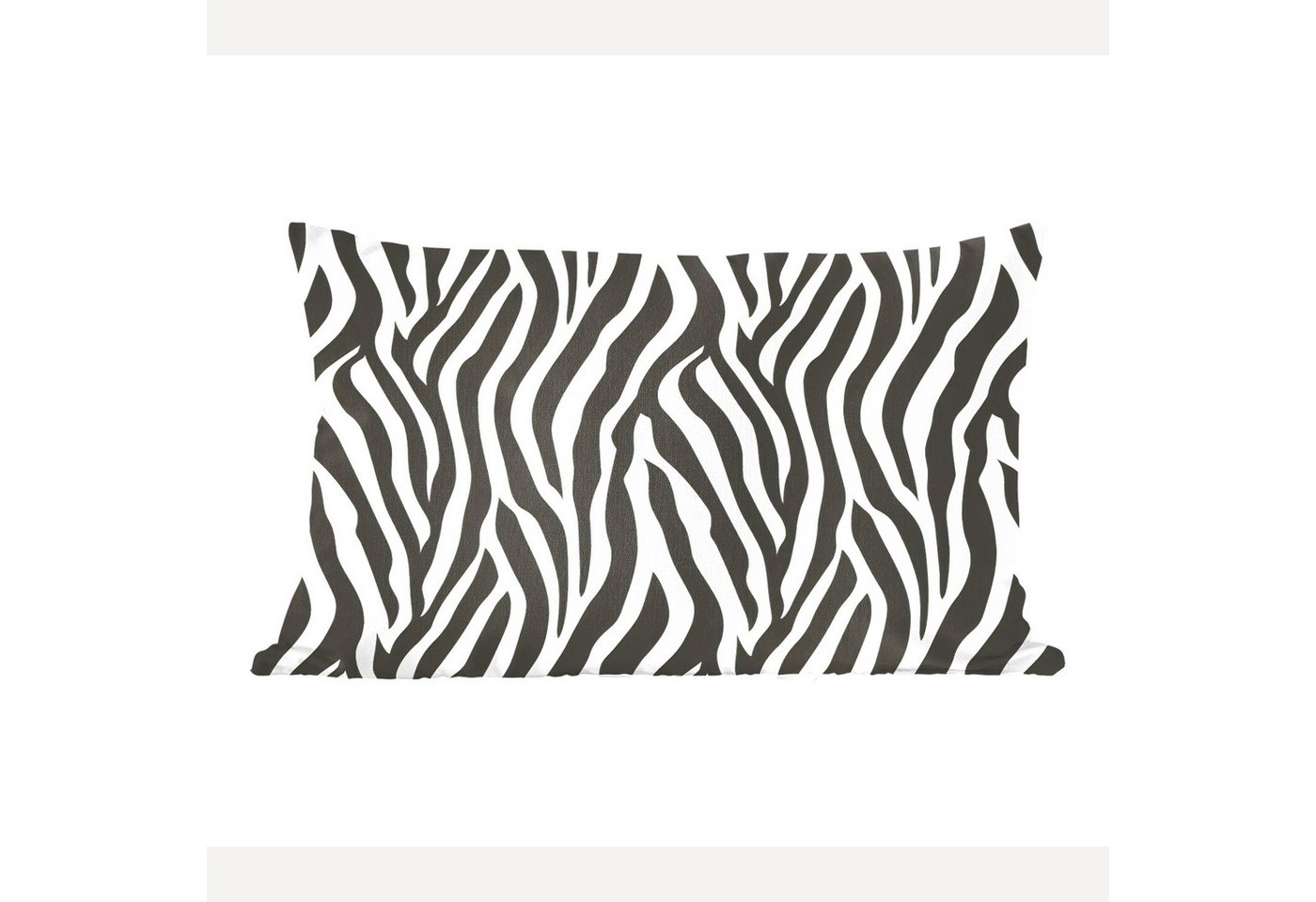 MuchoWow Dekokissen Zebra - Druck - Klassisch - Schwarz, Dekoration, Zierkissen, Kissen mit Füllung, 50x30 cm