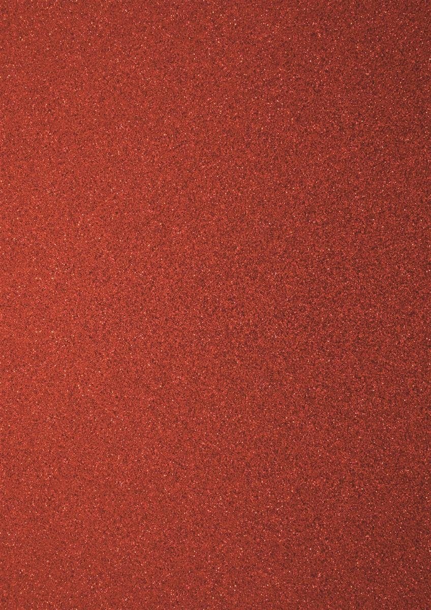 Heyda Karton Heyda 2118930007 Glitterkarton A4 rot