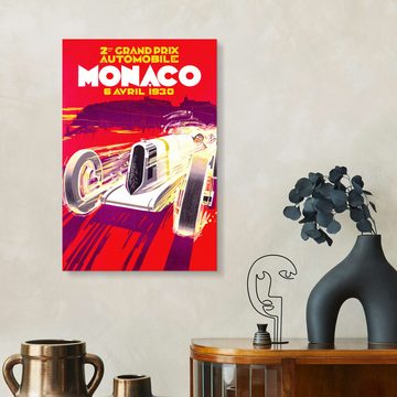 Posterlounge Alu-Dibond-Druck Vintage Travel Collection, Großer Preis von Monaco 1930 (französisch), Vintage Illustration