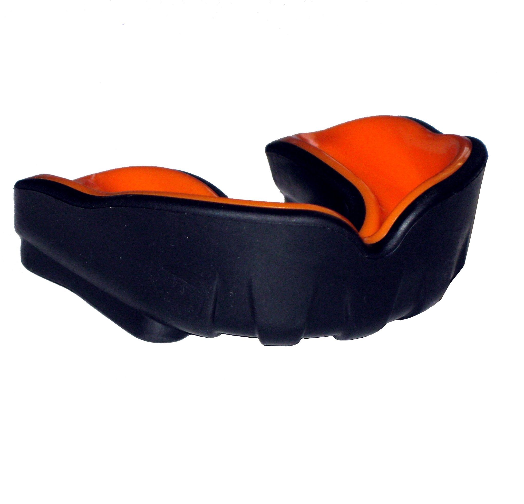 BAY-Sports Zahnschutz Profi 2-Lagen Gel schwarz Zahnschützer Mundschützer Sport Kampfsport (Exoskelett für verbesserten Schutz der Zähne., Für Vollkontakt geeignet), Kampfsport Ballsport Boxen Kickboxen MMA Krav Maga Sportmundschutz