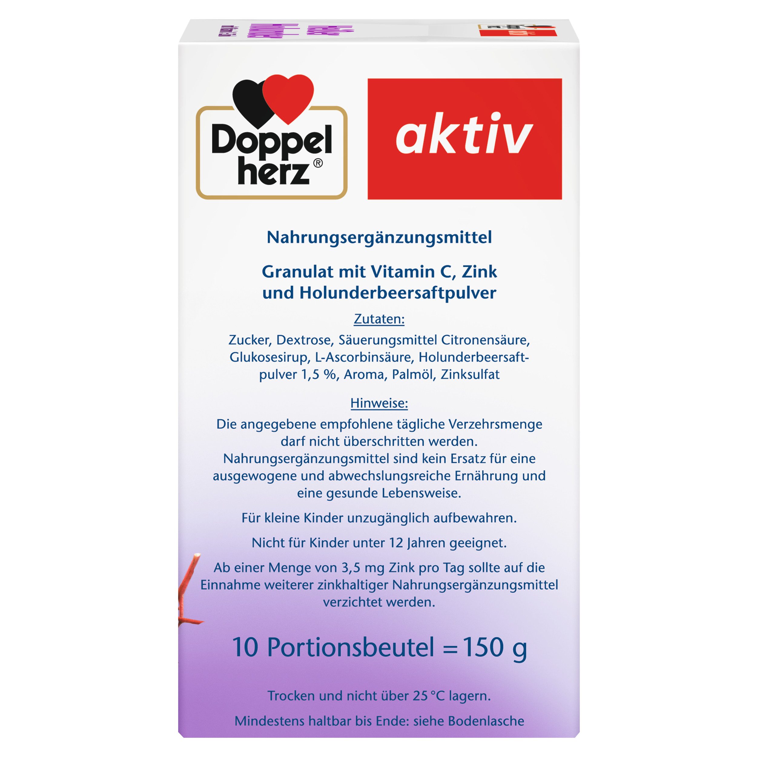 Doppelherz Doppelherz Heißer Holunder mit Vitamin C und Zink, 10 Beutel, 150g Kapsel