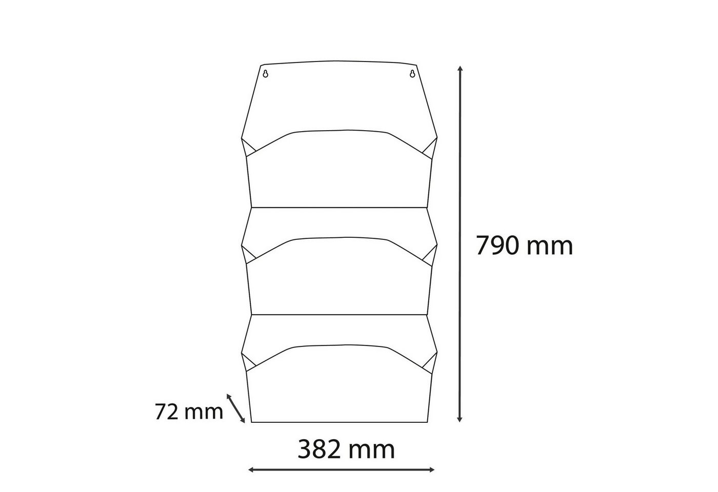 Thumbnail - EXACOMPTA Aufbewahrungsbox 3er-Set Wandprospekthalter 72x382x289mm - Farben sortiert - 611303SETD, Wandpresentation