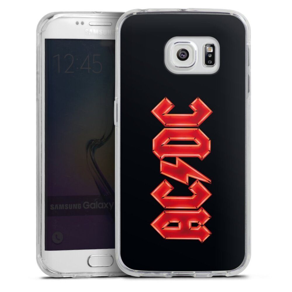 DeinDesign Handyhülle ACDC Logo Offizielles Lizenzprodukt ACDC Logo Large, Samsung Galaxy S6 Edge Silikon Hülle Bumper Case Handy Schutzhülle