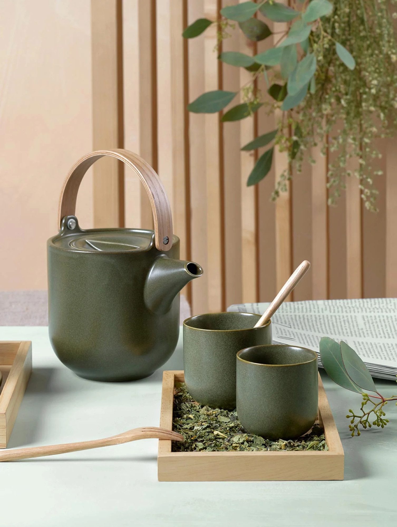 ASA SELECTION Teekanne Asa Selection Teekanne mit Holzgriff Nori 1l