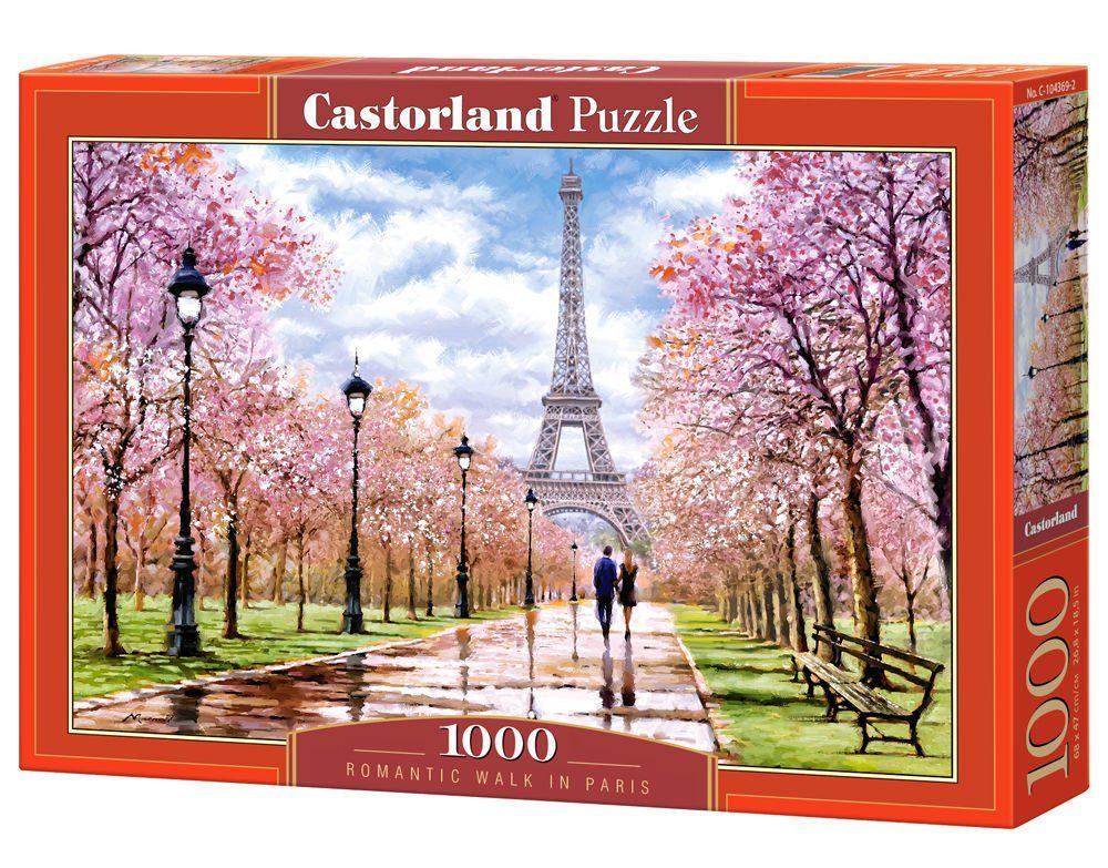 Castorland Puzzle Castorland C-104369-2 Romantic Puzzle Teile, Puzzleteile Paris, Walk 1000 in