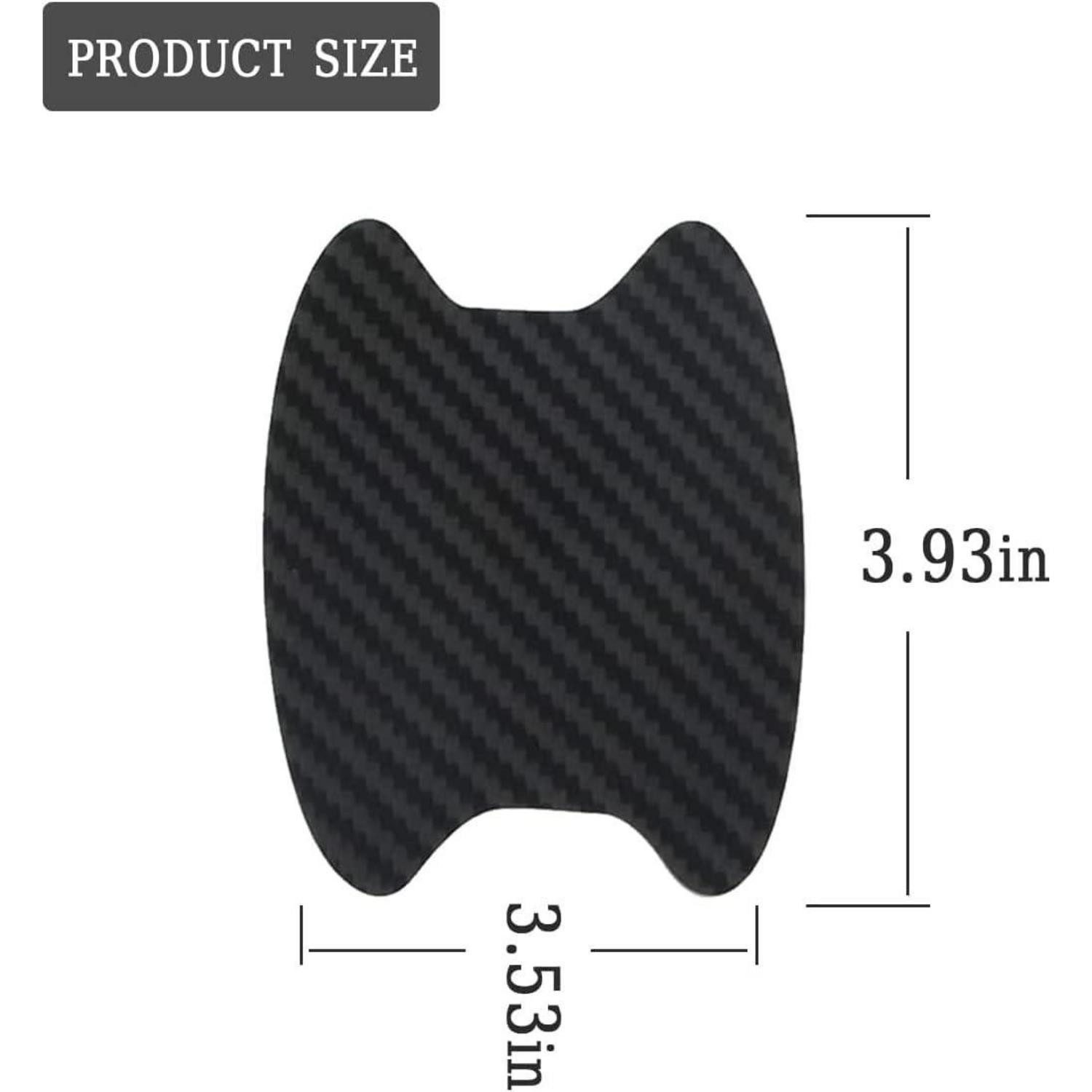 LuxusKollektion Aufkleber 4er Set Autotürgriff-Tassenschutz Carbon Fiber Folie Schwarz