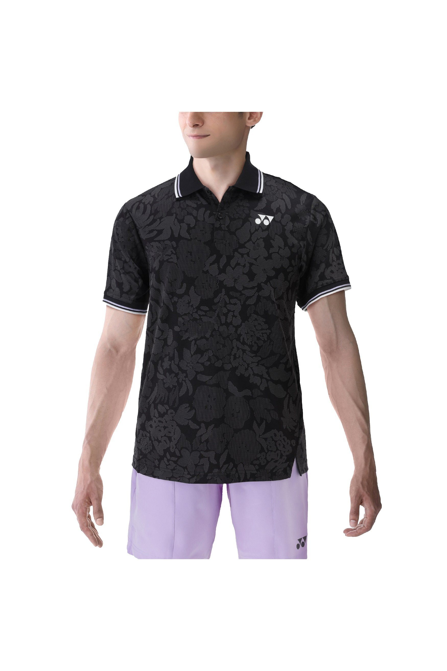 T-Shirt Tennis-Polo Australian Open 2023 schwarz Herren