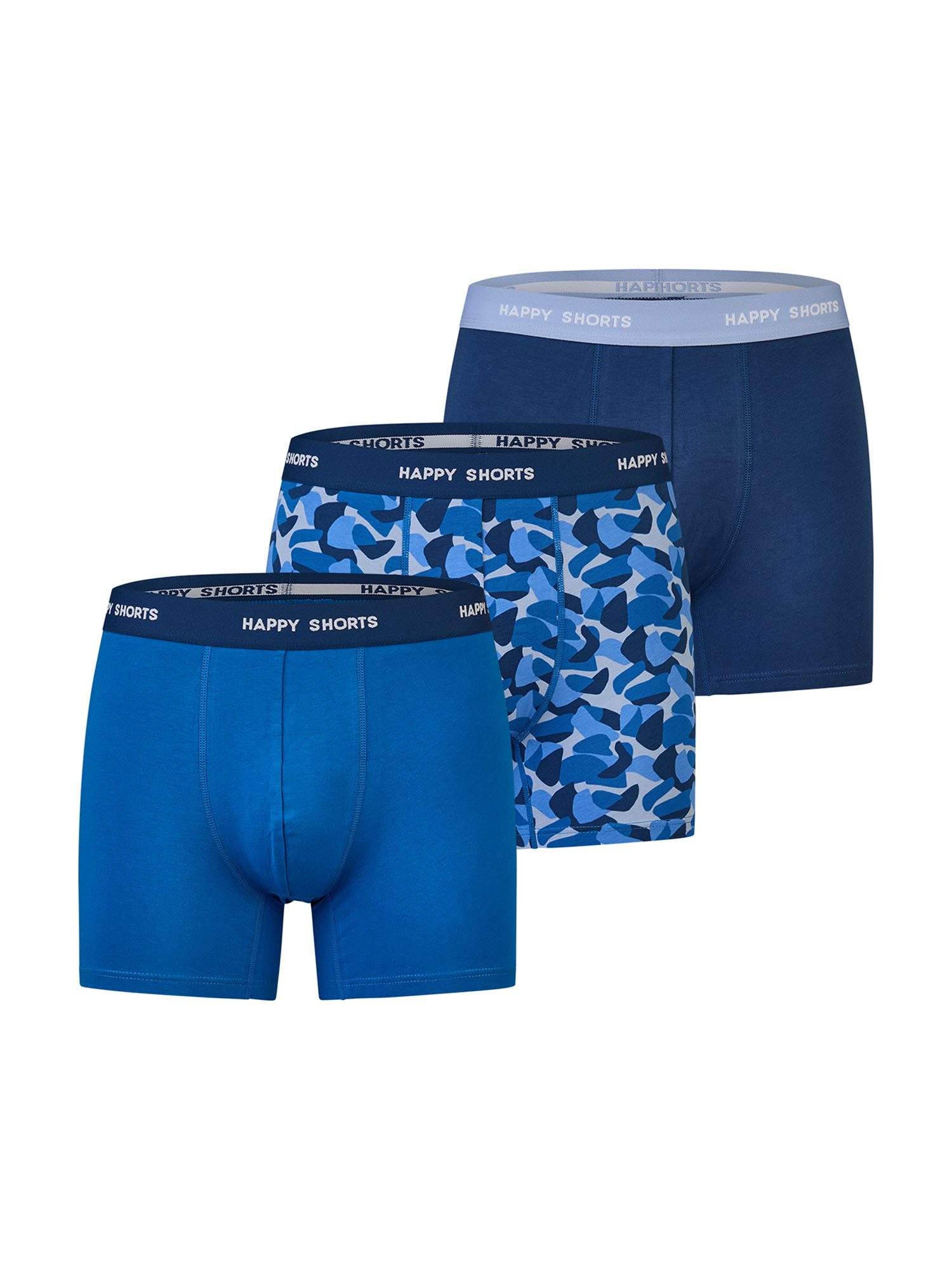 HAPPY SHORTS Trunk Jersey (3-St) Unterhose, Unterwäsche, Boxer Trunk
