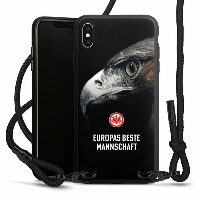 DeinDesign Handyhülle Eintracht Frankfurt Offizielles Lizenzprodukt Europameisterschaft Apple iPhone Xs Max Premium Handykette Hülle mit Band Cover mit Kette